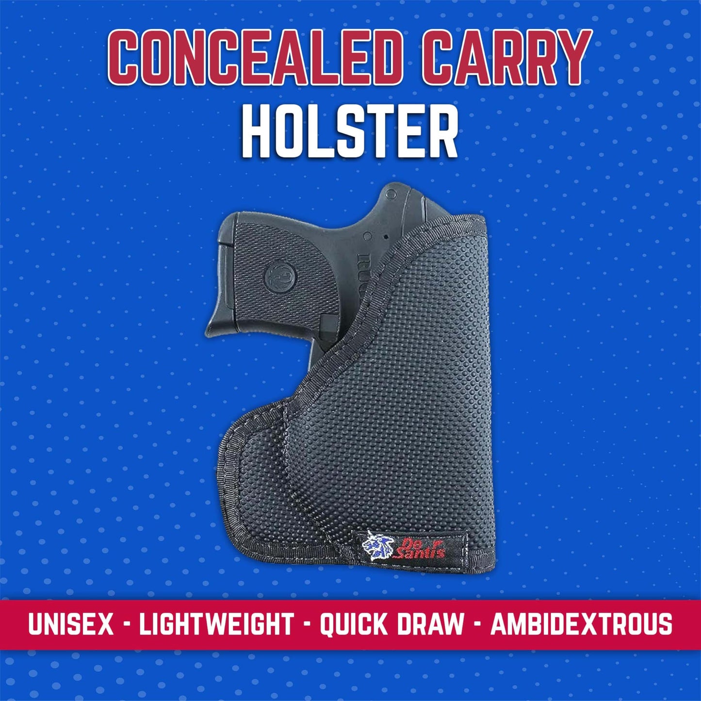 DeSantis Nemesis - Gun Pocket Holsters for Concealed Carry, Concealed Pocket Holster for Pistols, Revolvers, Soft, Designed for Comfort & Discreet Carry, Ambidextrous Gsupps Australia
