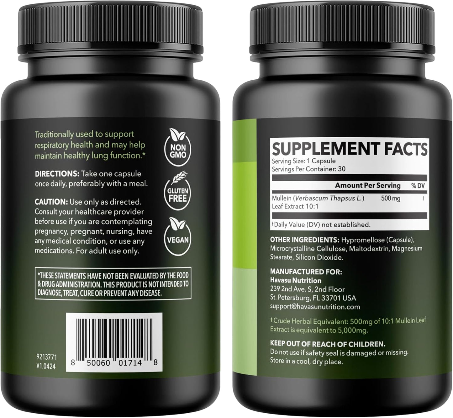 500mg Mullein Extract for Lung Support and Respiratory Health, 30 Count | Mullein Leaf Capsules for Respiratory Health, Vegan, Non-GMO Herbal Supplement for Overall Daily Wellness, 1 Month Supply Gsupps Australia