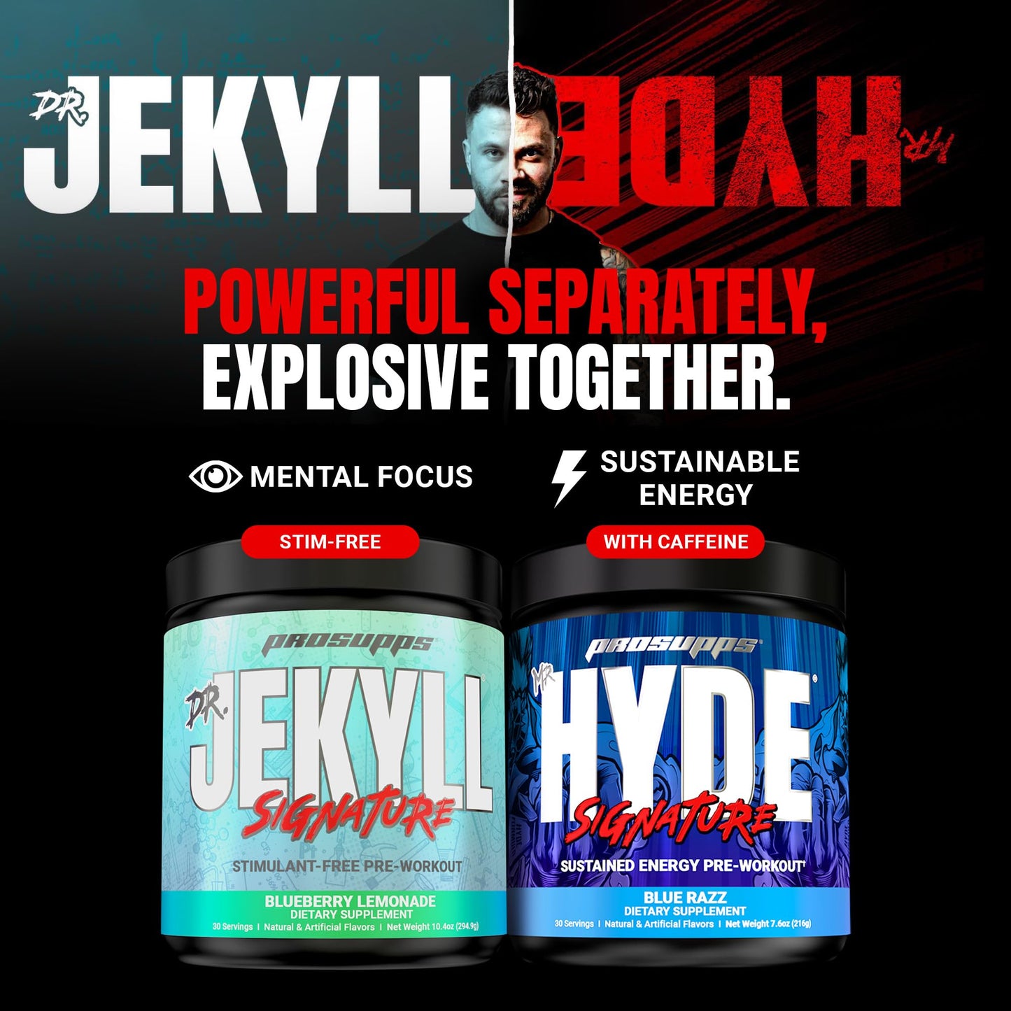 ProSupps Mr. Hyde Xtreme Pre Workout Powder with Creatine, Beta Alanine & Caffeine – Extreme Energy, Pumps, Focus & Performance - Fitness & Gym Supplements for Men & Women (Watermelon, 30 Servings)