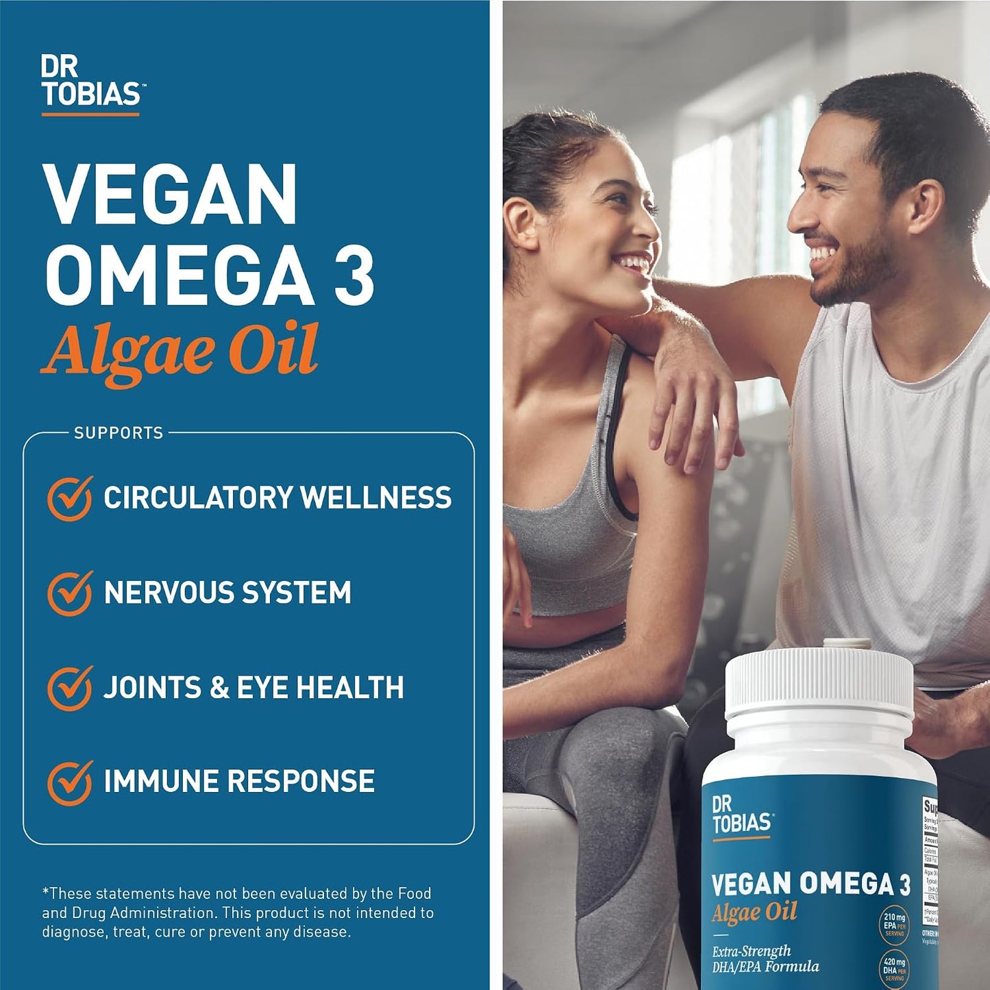 Dr. Tobias Vegan Omega 3 Algae Oil and Colon 14 Day Cleanse for Improved Digestion, Gut & Immune Support, and Overall Health