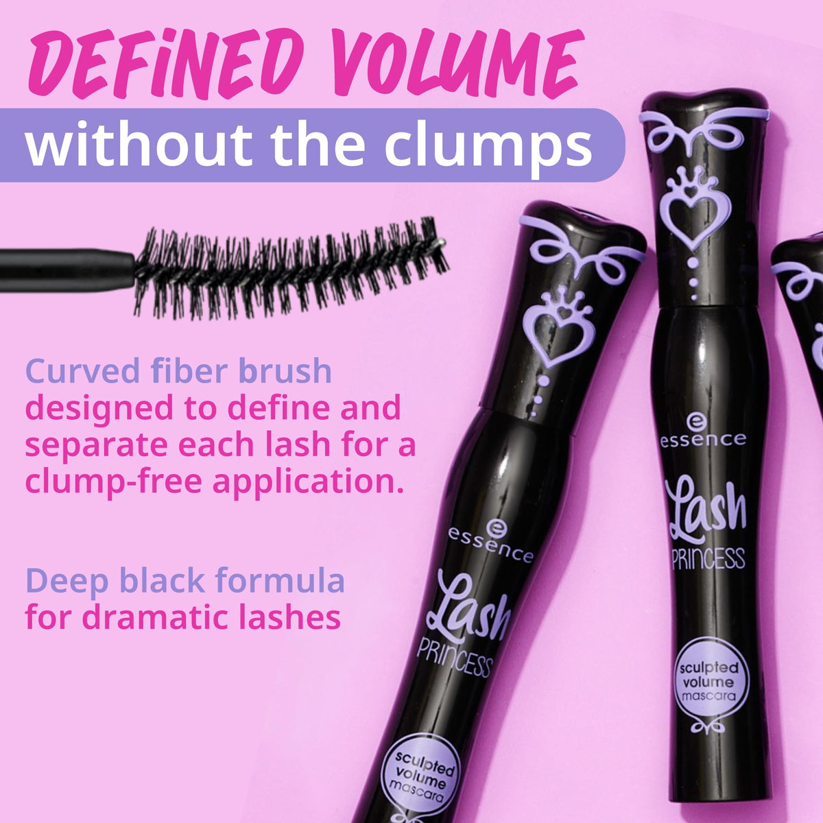 essence Lash Princess Sculpted Volume Mascara, Black (Pack of 1) Essence Cosmetics
