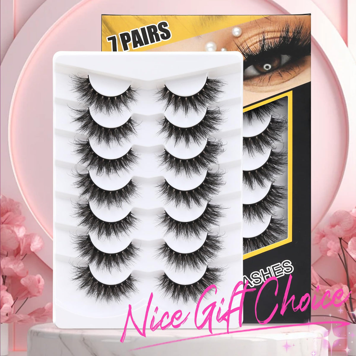 Veleasha Lashes Strips Fluffy Eyelashes Wispy Volume Cat Eye Lashes (804) Veleasha