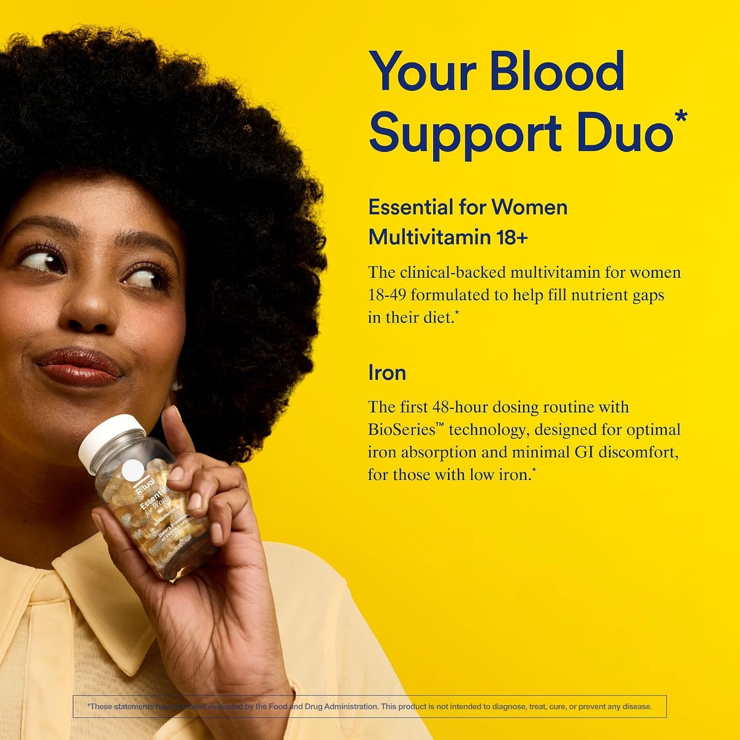 Ritual Blood Support Duo New 48-Hour Iron BioSeries™ and Essential Multivitamin for Women 18+ to Support Foundational Health*, 30 Days Supply