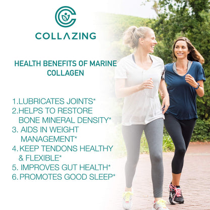 C COLLAZING - Alaskan Wild-Caught Marine Collagen Peptides with Hyaluronic Acid & Vitamin C - Supports Skin, Hair, Nails, Joints & Bones - Type 1 & 3 Collagen C COLLAZING