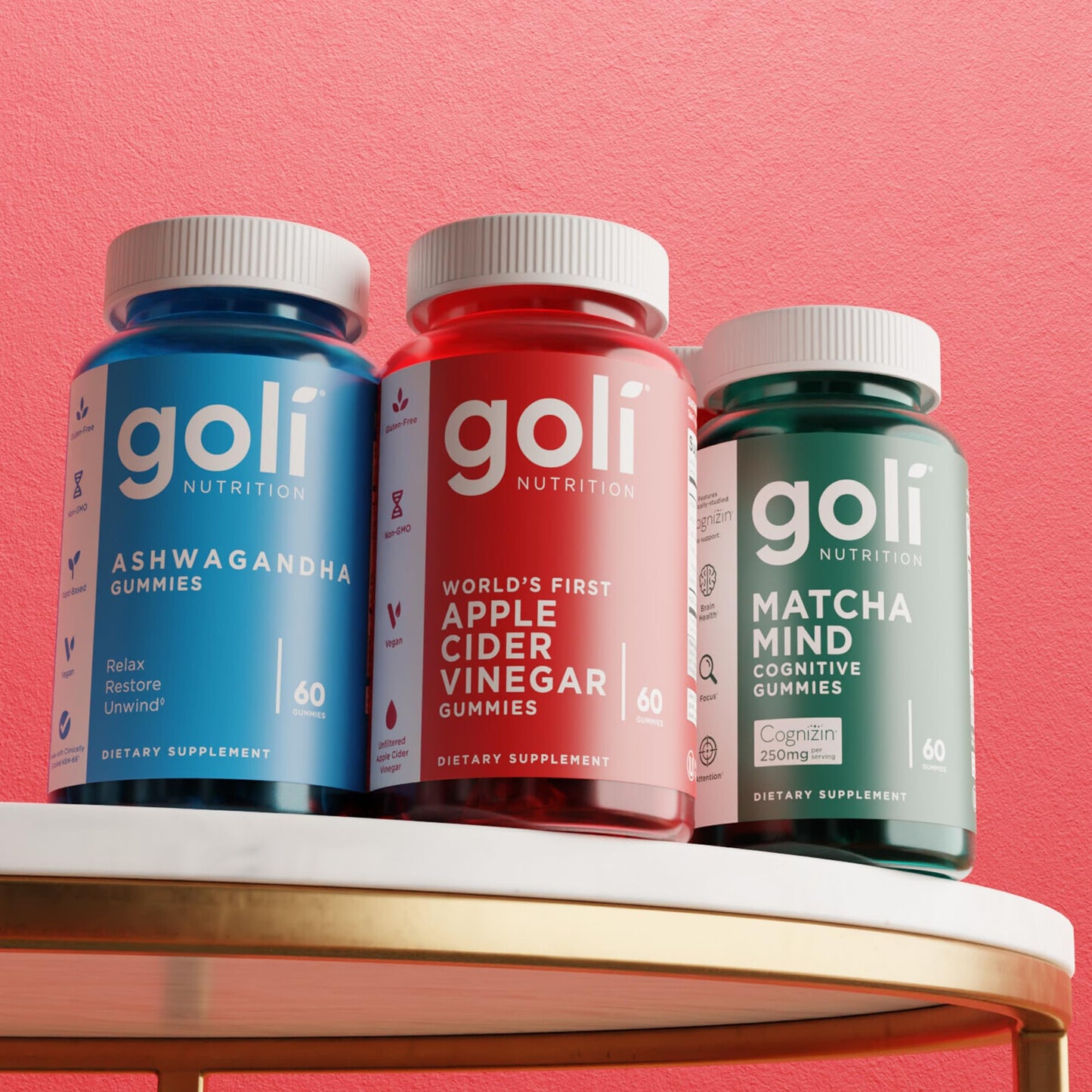 Goli Apple Cider Vinegar Gummies - Worlds First ACV Gummy with Vitamin B12, Beetroot & Pomegranate Goli