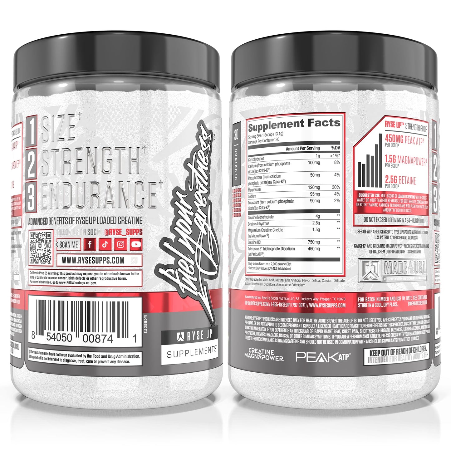 RYSE Loaded Creatine for Men & Women - Electric Lemonade - Muscle Building Formula with 3 Forms of Electrolytes, Betaine Anhydrous and Peak ATP - Strength, Power & Endurance Support - 30 Servings