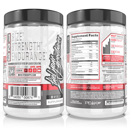 RYSE Loaded Creatine for Men & Women - Electric Lemonade - Muscle Building Formula with 3 Forms of Electrolytes, Betaine Anhydrous and Peak ATP - Strength, Power & Endurance Support - 30 Servings