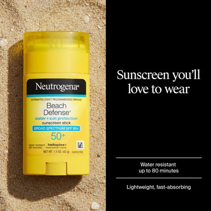 Neutrogena Beach Defense Sunscreen Stick SPF 50, 1.5 oz Neutrogena