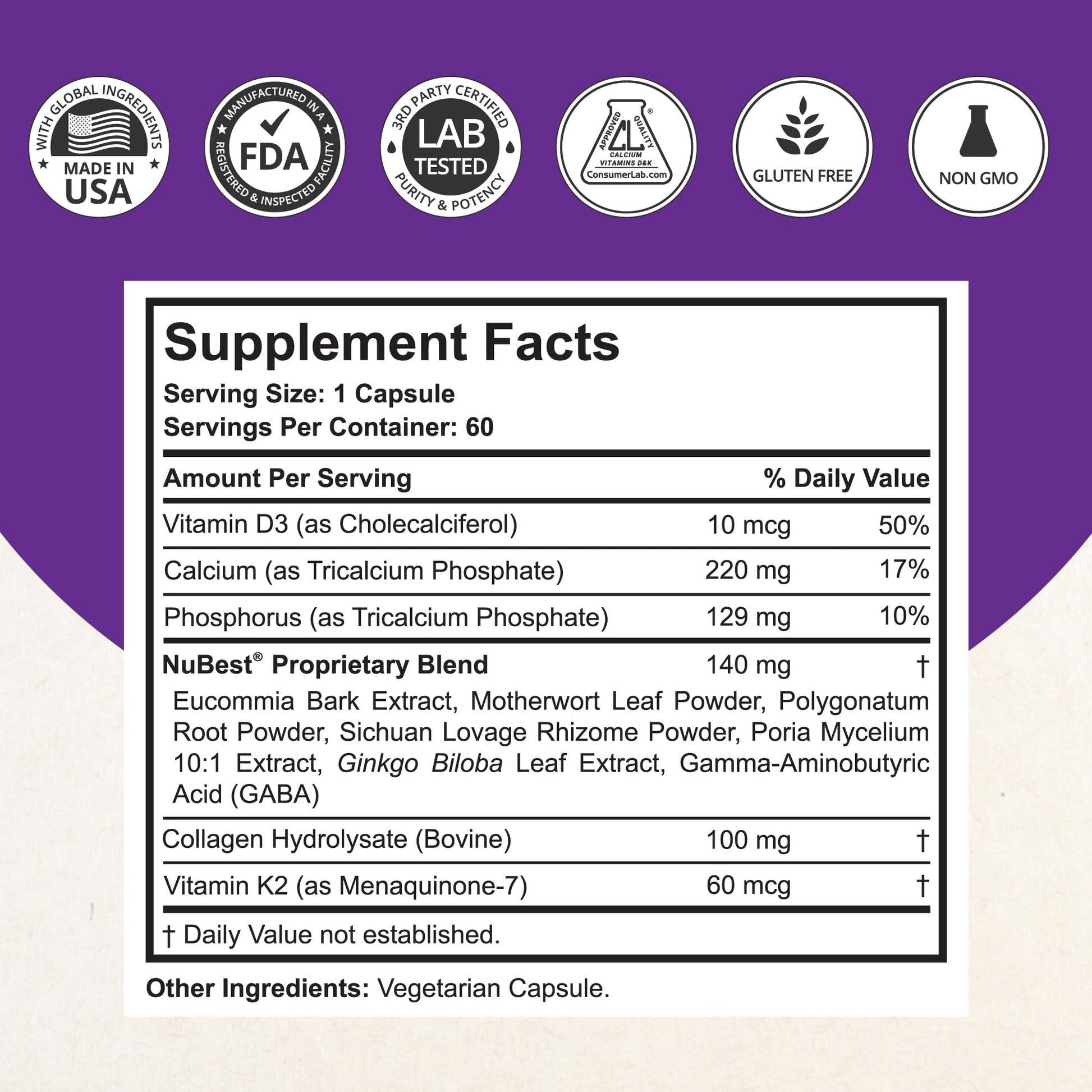 NuBest Tall 10+ Premium Bone Strength Formula, Enhanced Immunity and Overall Health for Age 10+ with Calcium, Vitamin D3, Vitamin K2, and Multivitamins | 60 Capsules | 1 Month Supply NuBest buy australia supplements