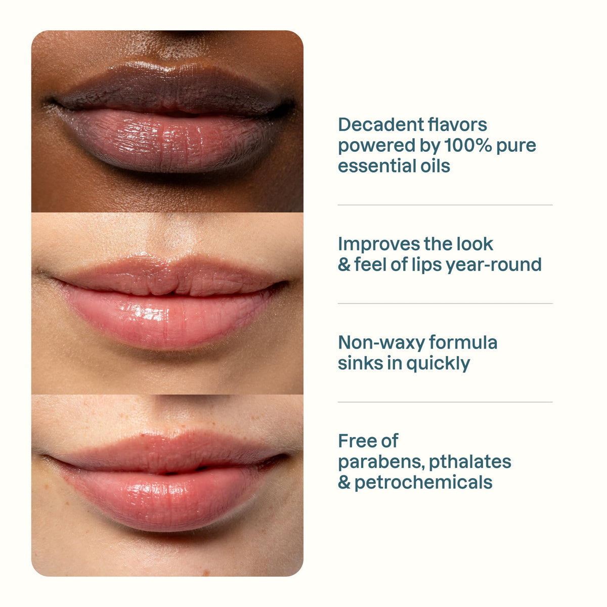 Cliganic Organic Lip Balm Set, 6 Flavors, 100% Natural for Dry Cracked Lips Cliganic