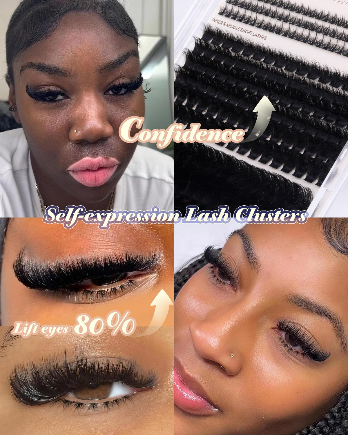 CORUSCATE Lash Clusters Bottom Lashes Mink Eyelash Clusters Mega Volume CORUSCATE