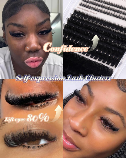CORUSCATE Lash Clusters Bottom Lashes Mink Eyelash Clusters Mega Volume CORUSCATE