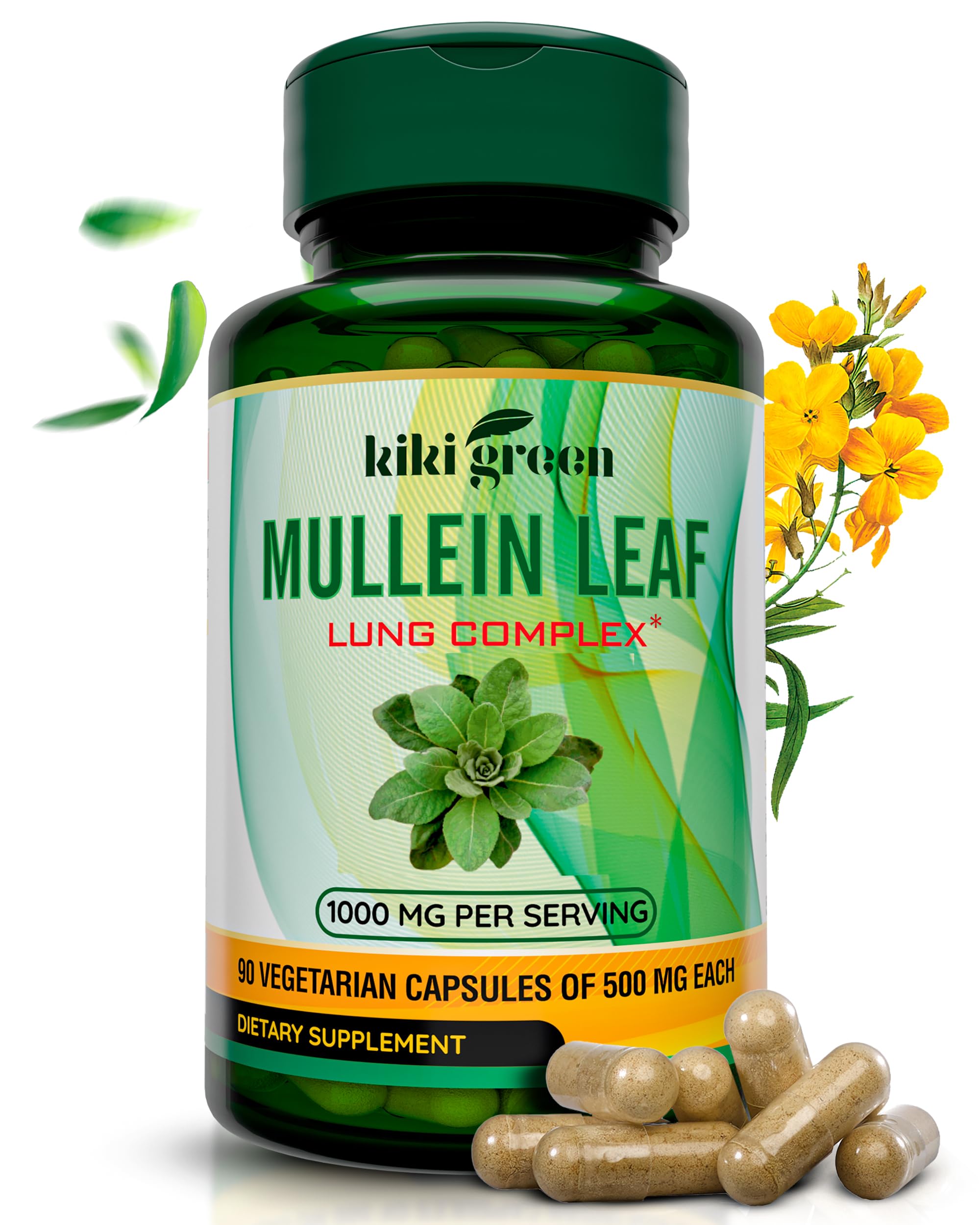 KIKI Green Mullein Leaf Extract Capsules - Herbal Respiratory Supplement - for Lung Cleans KIKI Green buy australia supplements
