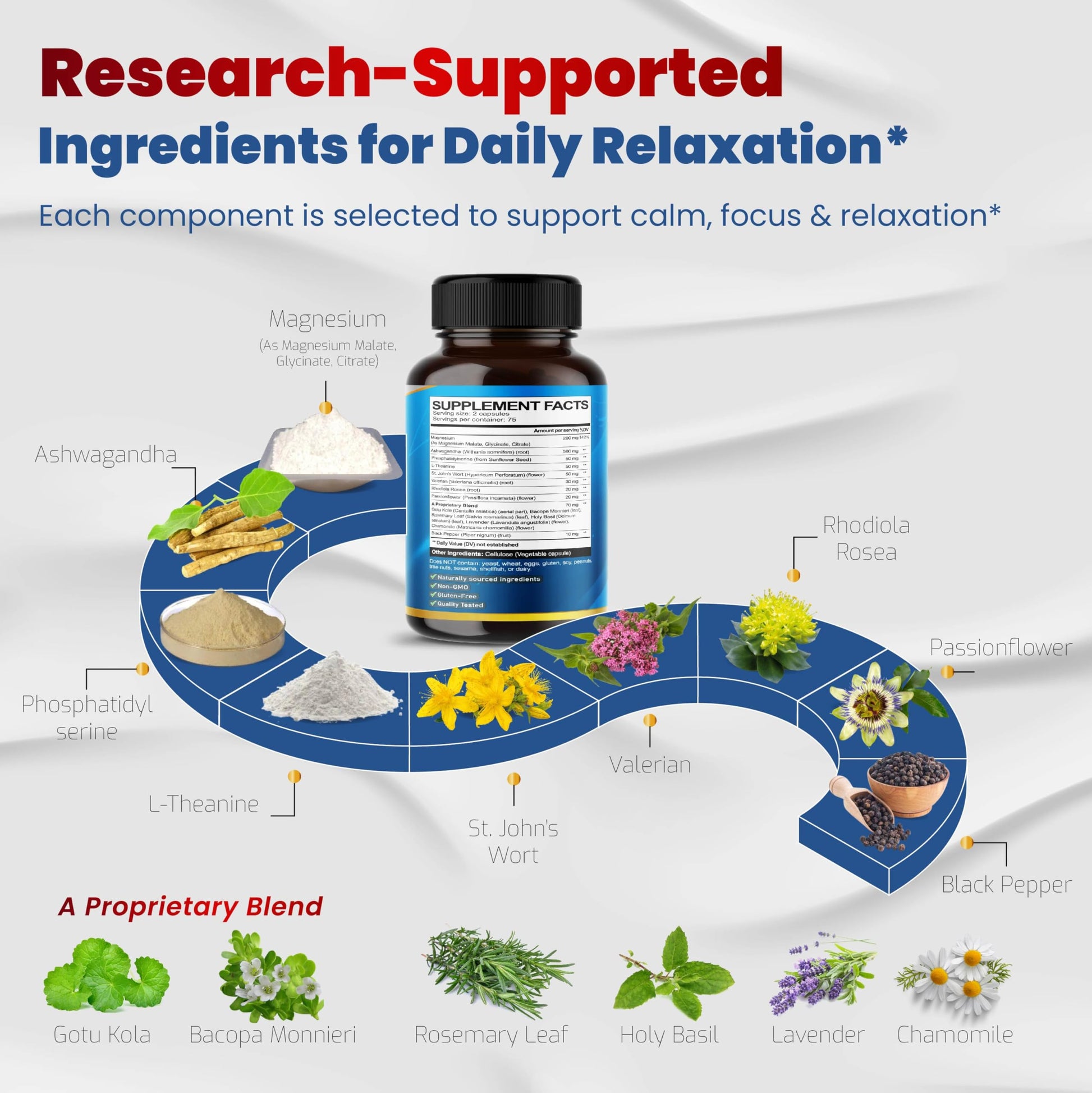 VEGATOT Organic Cortisol Wellness Complex 15-in-1 Formula with Magnesium Ashwagandha St. John's Wort Valerian Rhodiola Rosea Passionflower Chamomile VEGATOT buy australia supplements
