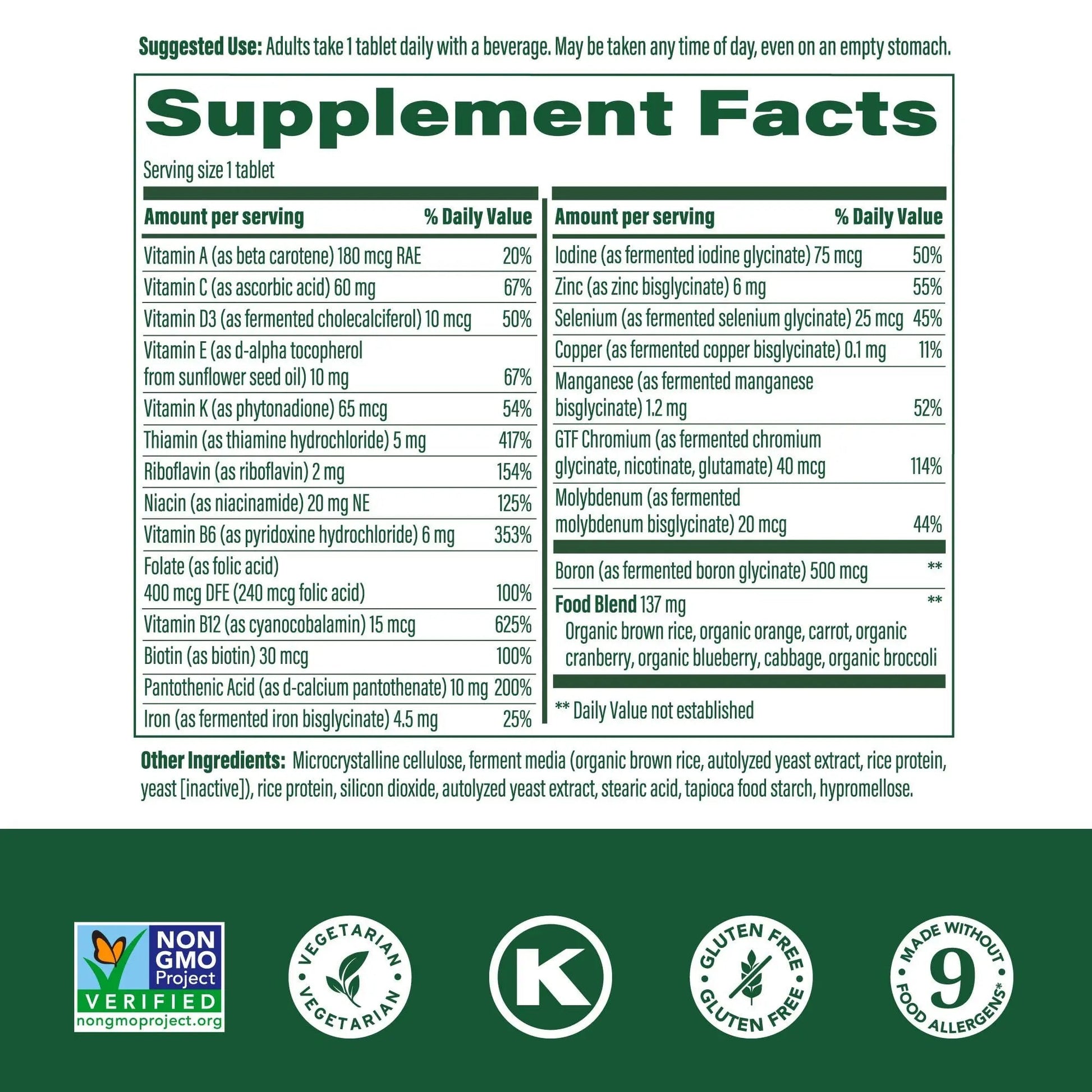 MegaFood One Daily Multivitamin for Women and Men, Immune Support Supplement with Real Food, Vitamin C & Vitamin B, Bone Health, Cellular Energy Metabolism, Vegetarian MegaFood buy australia supplements