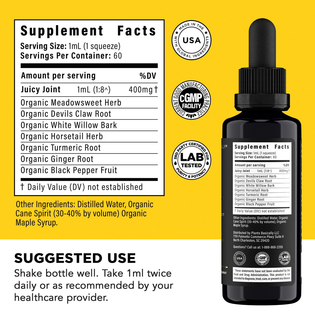 Juicy Joint by Plants Basically – Joint Support Supplement for Mobility, Relief & Recovery | Plants Basically