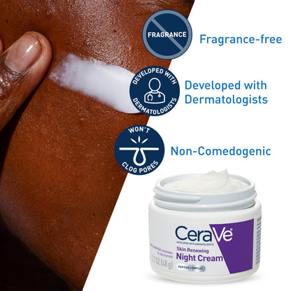 CeraVe Night Cream, Face Moisturizer, Skin Care for Dry Skin, 1.7oz CeraVe