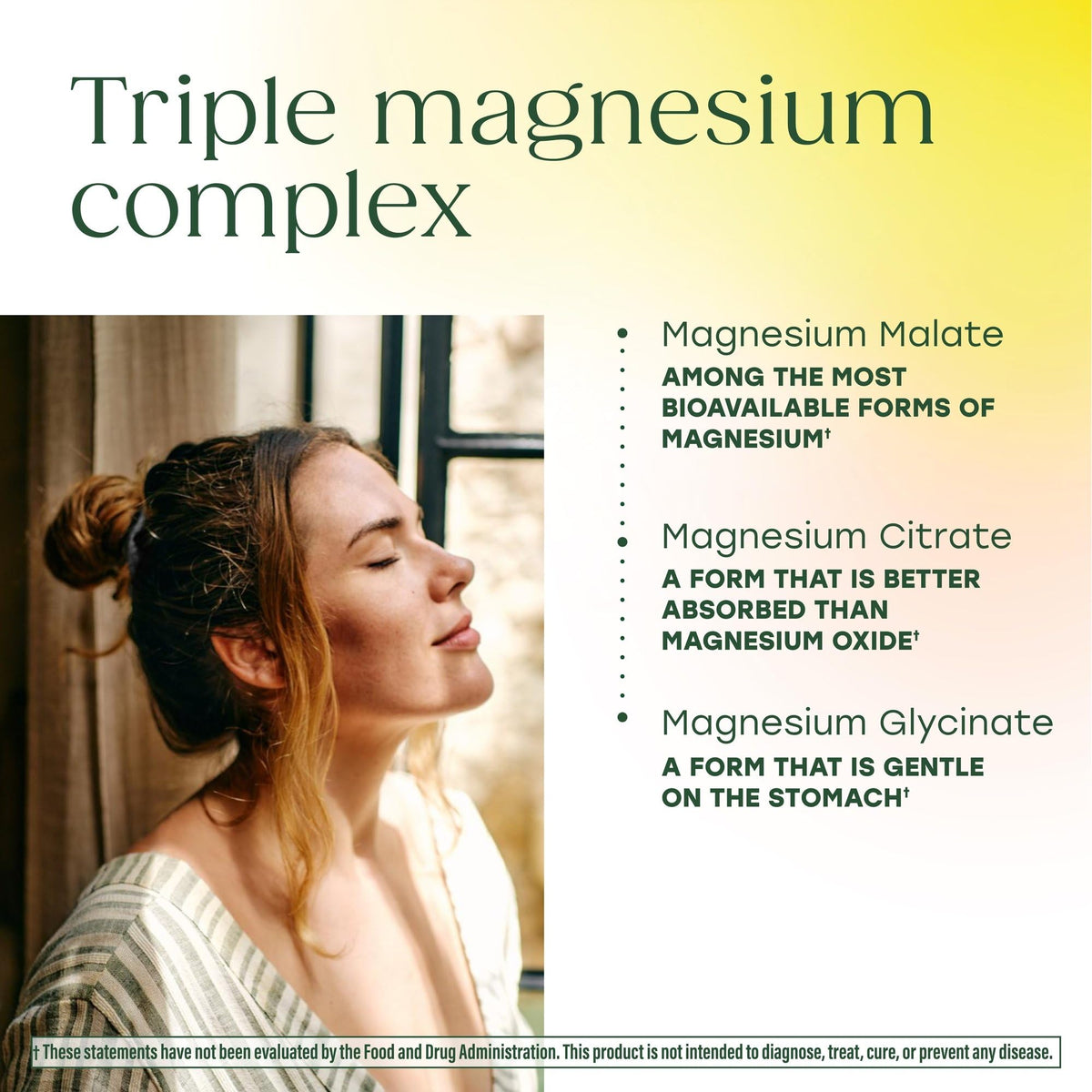MegaFood Magnesium Glycinate, Citrate & Malate 300mg Supplement - Highly Absorbable Blend to Support Heart, Nerve Health & Relaxation, MegaFood