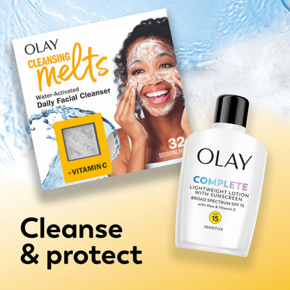 Olay Face Moisturizer, Complete All Day Moisturizer With Sunscreen Broad Spectrum SPF 15 - Sensitive, 4 fl. Oz, 1 unit Olay