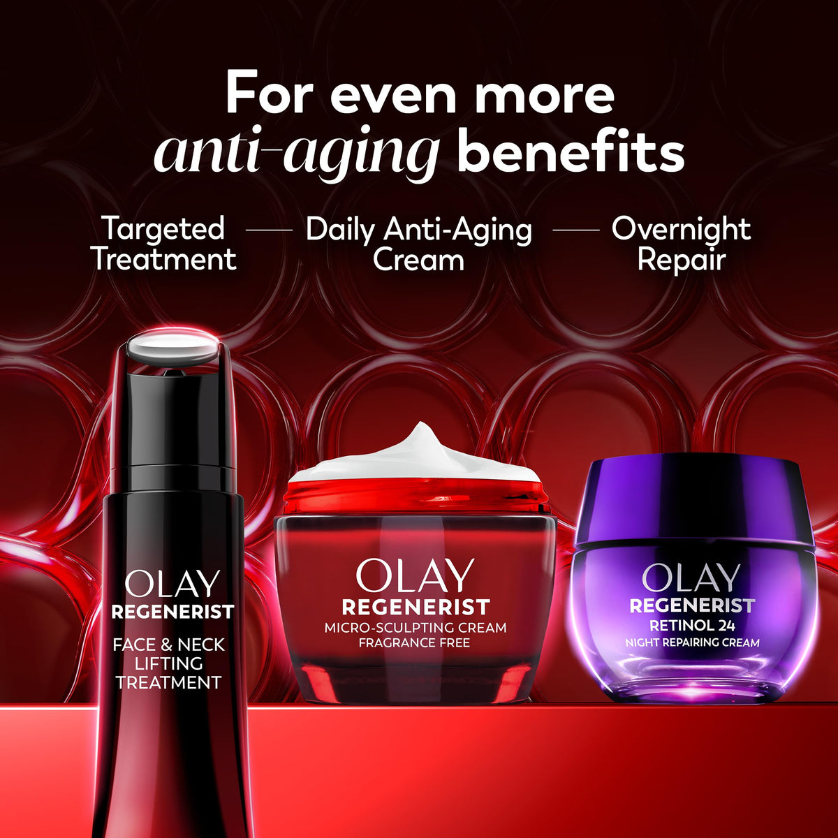 Olay Face Moisturizer, Regenerist Micro-Sculpting Cream for Women, Fragrance-Free - Anti-Aging, Anti-Wrinkle, Firming Skin Care - Triple Collagen Cream, Peptide, Hyaluronic Acid, Niacinamide, 2.6oz Olay
