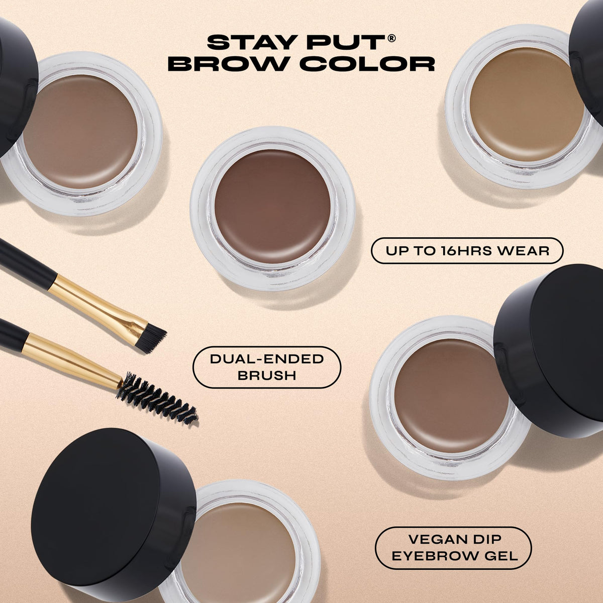 Milani Stay Put Brow Color - Long Lasting Eyebrow Color - Dark Brown Milani