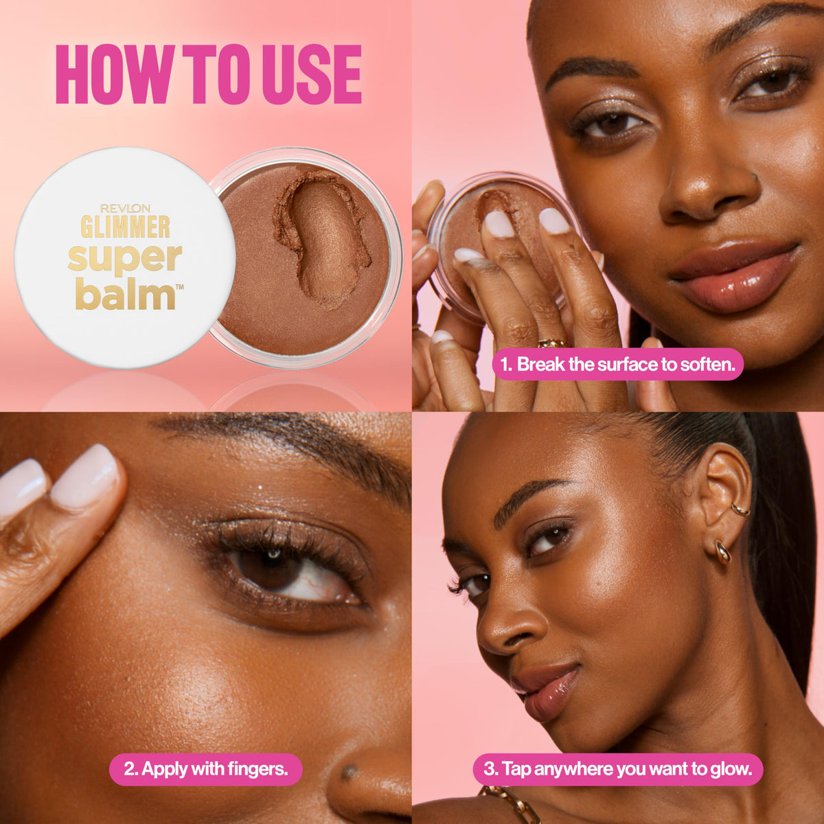 Revlon Glimmer Super Balm, Multi-Use Makeup, 002 Cocktail Hour, 0.06 oz REVLON