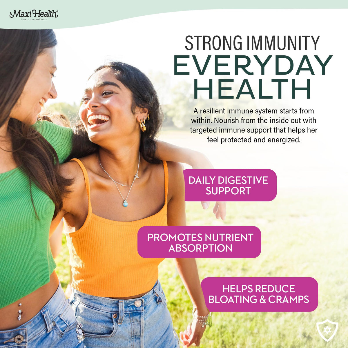 Teen Vitamins for Girls 12-17 - Teen Multivitamin Supreme with D3, Iron, Calcium, Biotin, Digestive Enzymes – Teenager Girl Multi Vitamins for Energy, Maxi Health