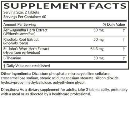 Futurebiotics Chill Pill + Ashwagandha, Rhodiola, St. John’s Wort, & L-Theanine - Non-GMO, 120 Vegetarian Tablets Futurebiotics