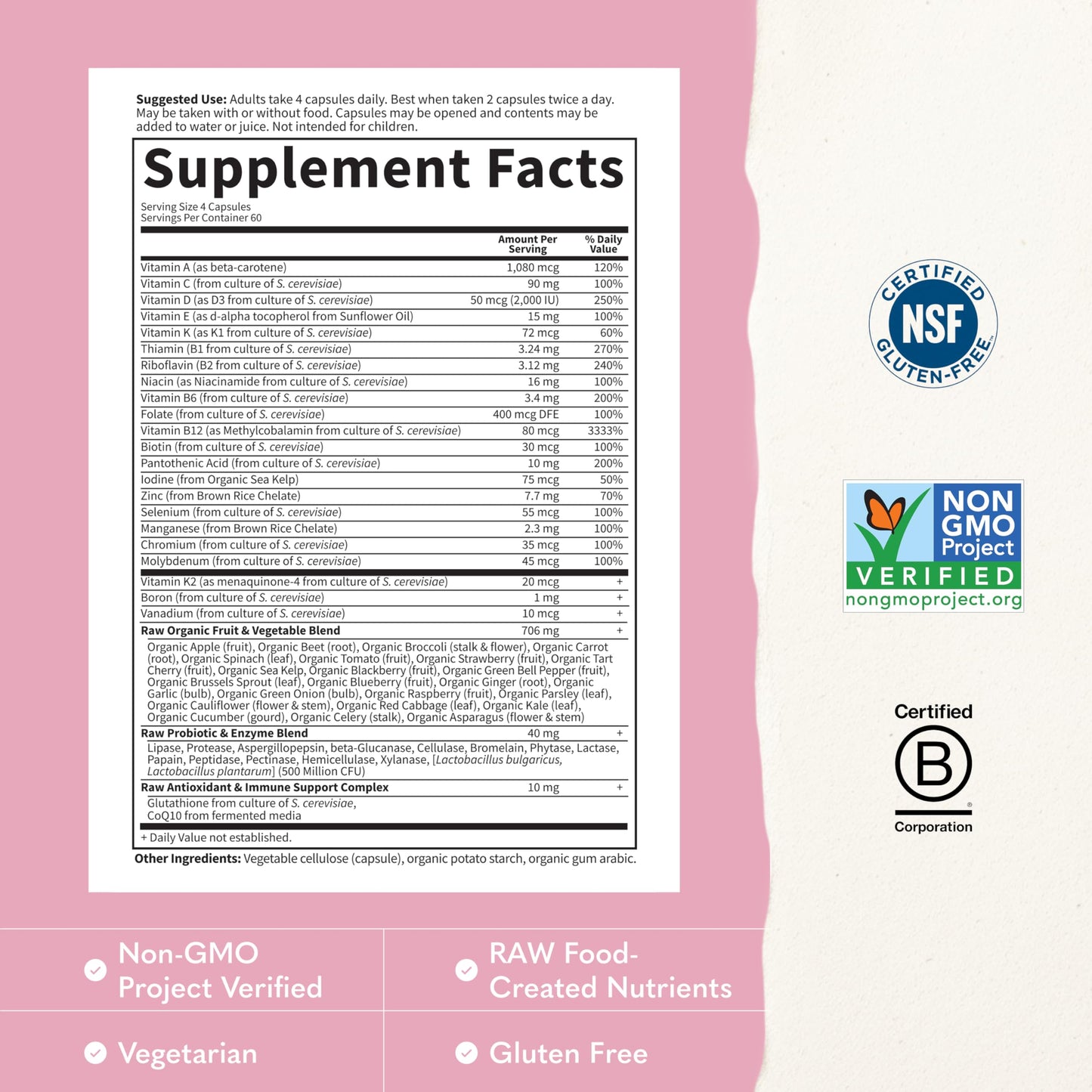 Garden Of Life, Vitamin Code 50 Wiser Womens Multi 120 Organic, 120 Count Gsupps Australia