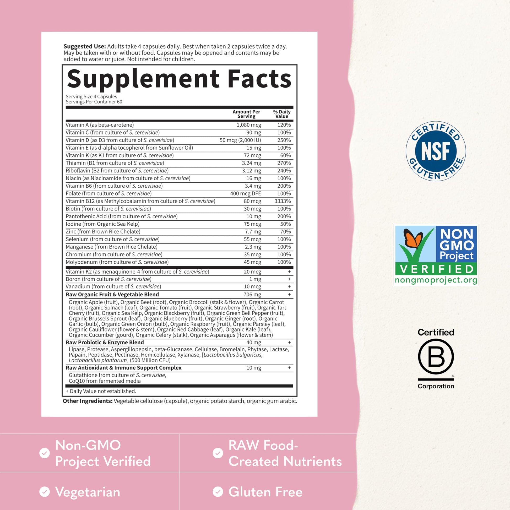 Garden Of Life, Vitamin Code 50 Wiser Womens Multi 120 Organic, 120 Count Gsupps Australia