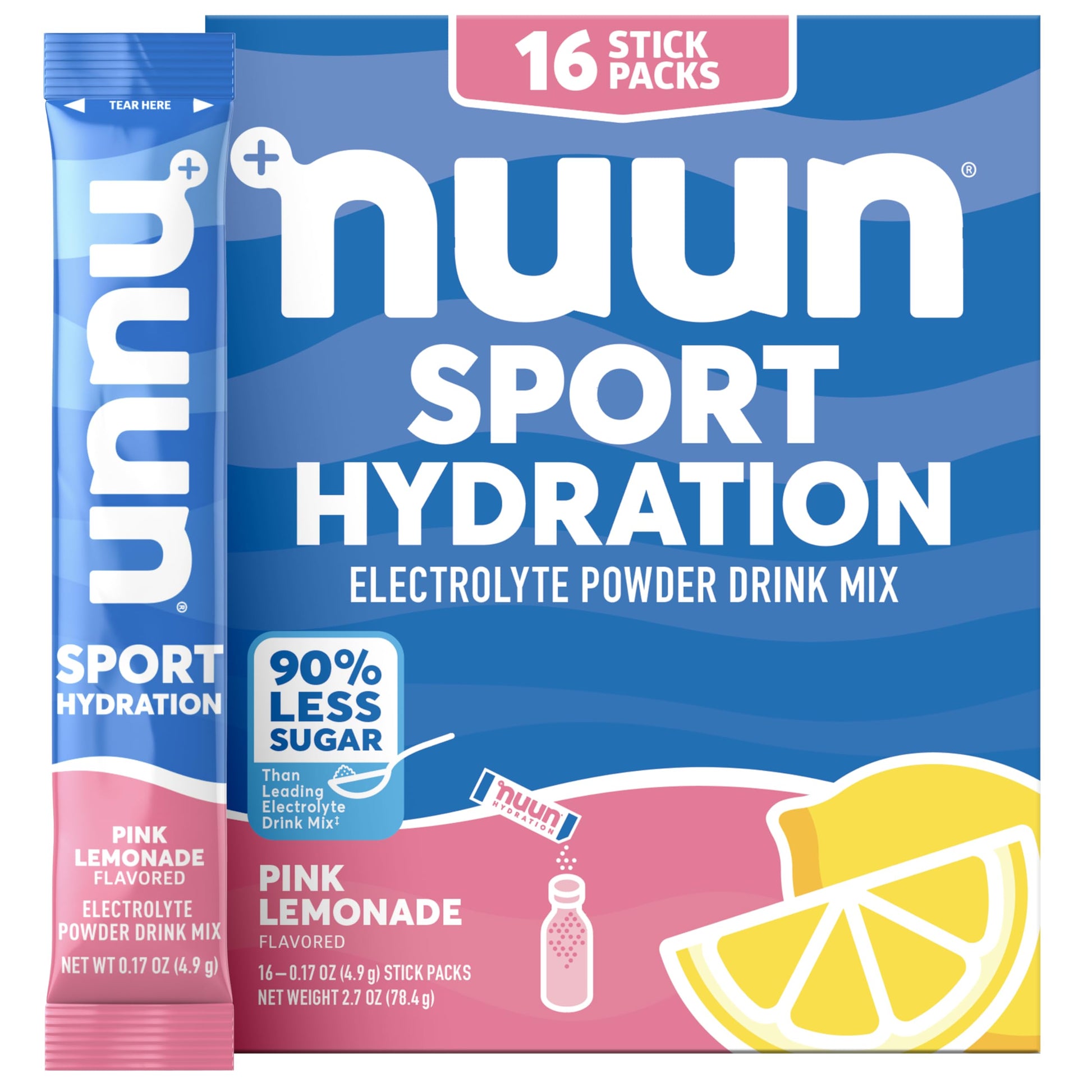 Nuun Sport Electrolyte Powder Packets with Magnesium, Calcium, Potassium, Chloride, and Sodium, Hydration Packets for On-the-Go, Pink Lemonade Flavor, Gluten Free & Vegan, Nuun buy australia supplements