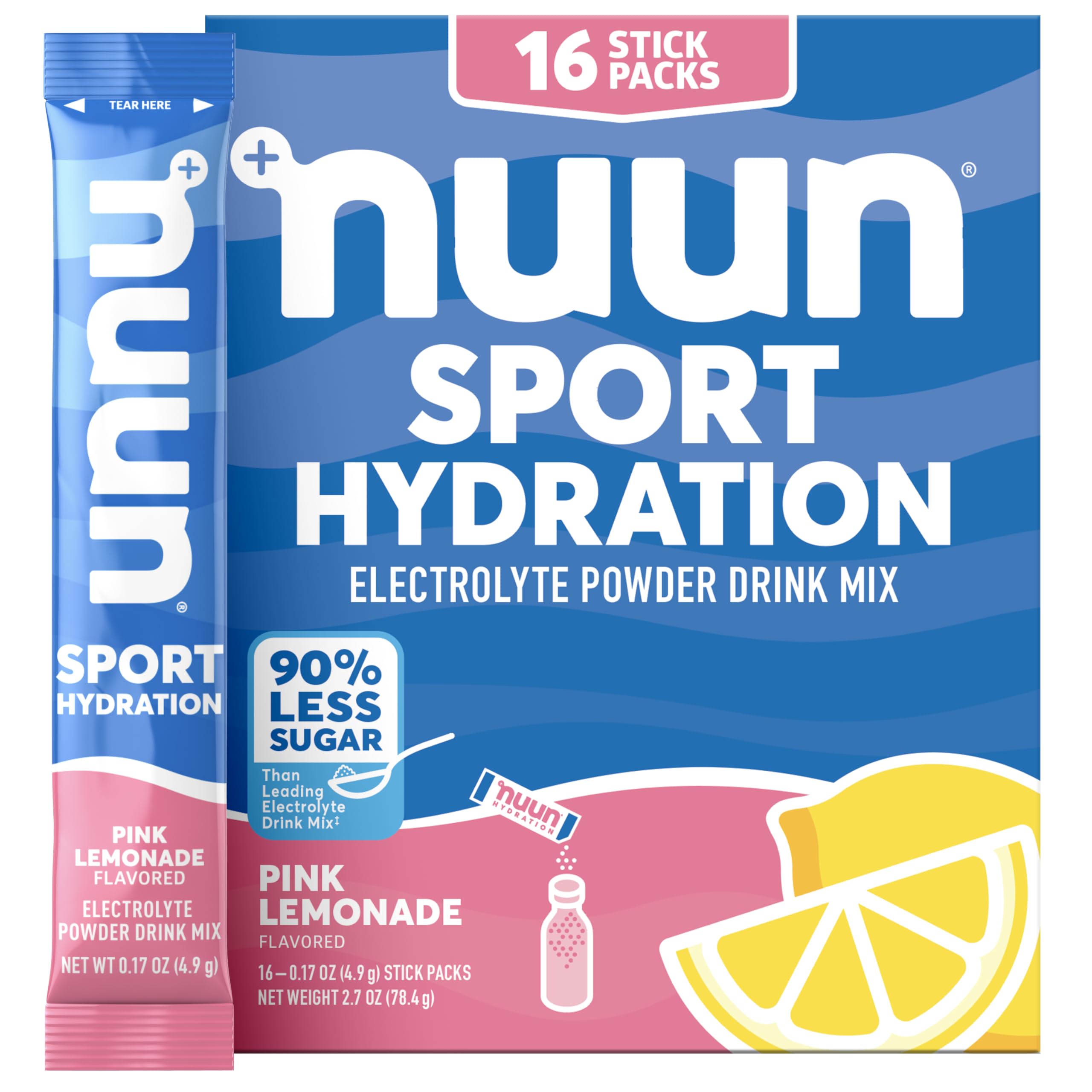 Nuun Sport Electrolyte Powder Packets with Magnesium, Calcium, Potassium, Chloride, and Sodium, Hydration Packets for On-the-Go, Pink Lemonade Flavor, Gluten Free & Vegan, Nuun buy australia supplements