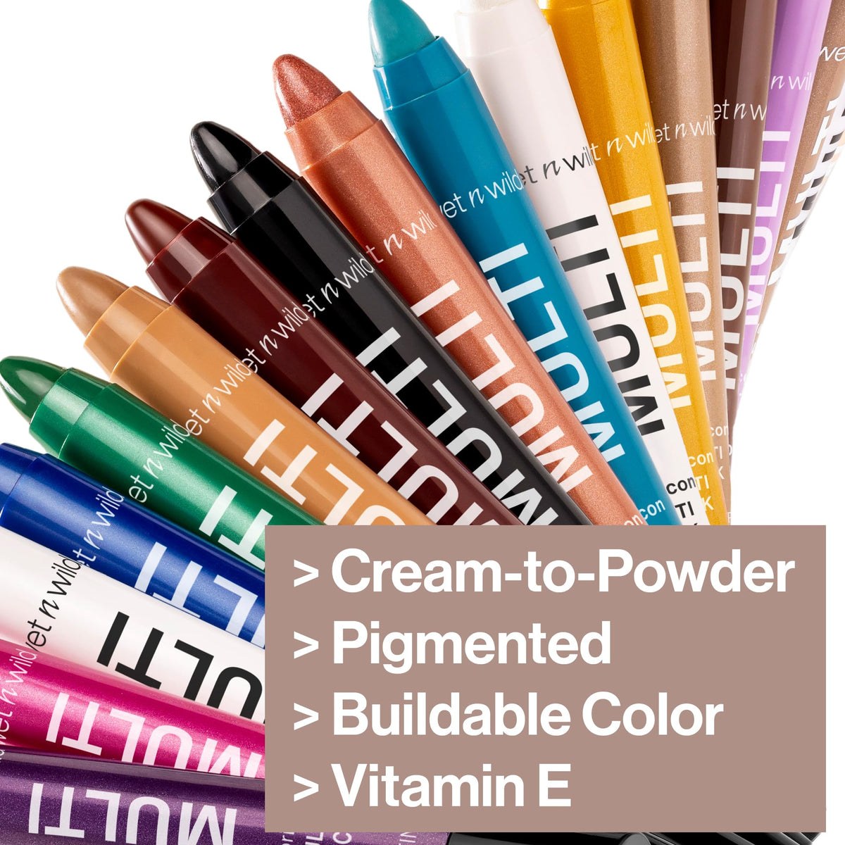 wet n wild Color Icon Cream Eyeliner Eyeshadow Multi-Stick, Moisturizing, Nourishing Velvety Cream-to-Powder Buildable & Blendable Formula, Cruelty-Free & Vegan - Brown Sugar wet n wild