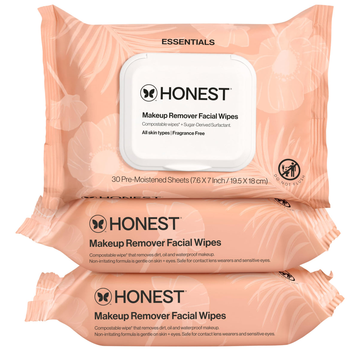 Honest Beauty Cleansing Makeup Remover Facial Wipes, Fragrance-Free, 90ct Honest Beauty