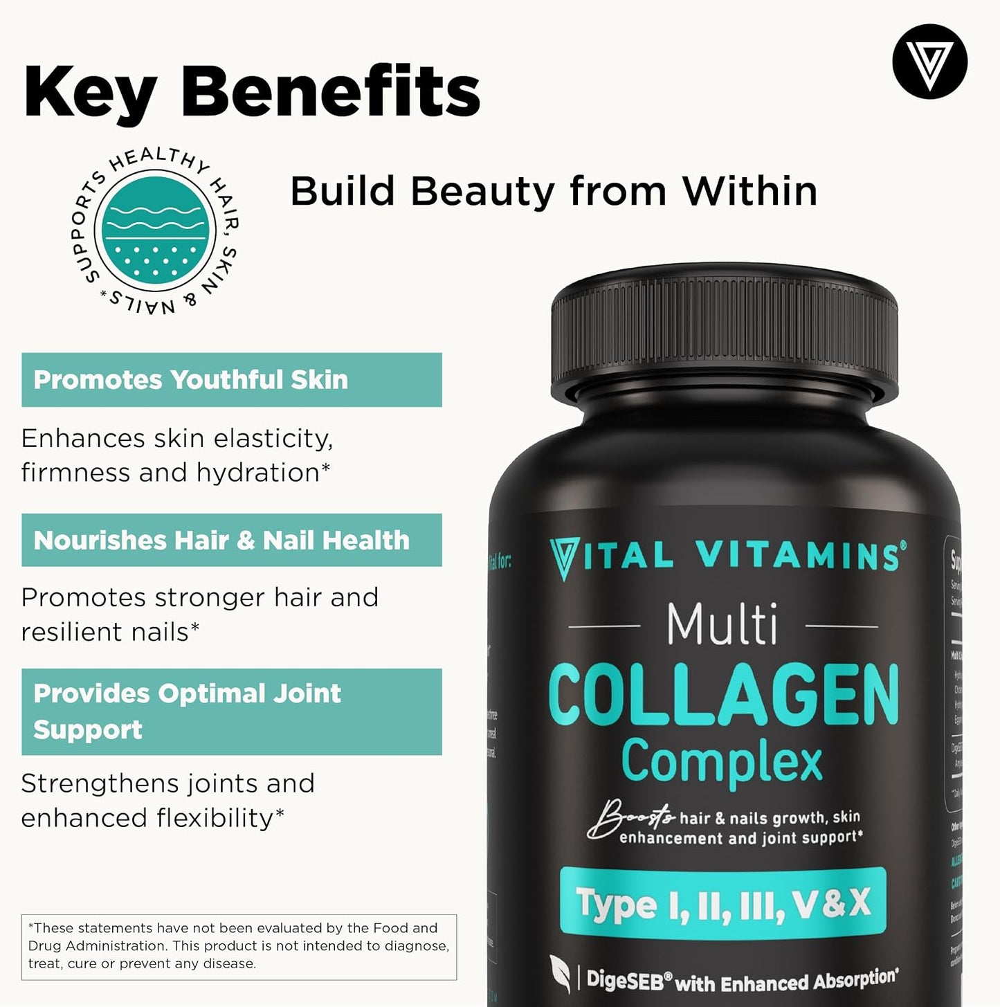 Vital Vitamins Multi Collagen + Creatine Monohydrate Capsules Gsupps Australia