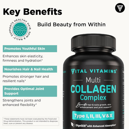 Vital Vitamins Multi Collagen + Creatine Monohydrate Capsules Gsupps Australia