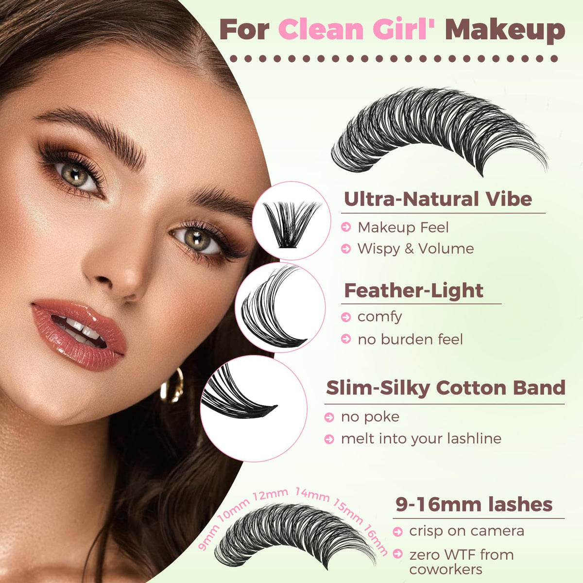 Lash Clusters Kit for Beginners Eyelash Clusters Kit Lashes Clusters Kit Cluster Lashes Pestañas Postizas Naturales with Lash Bond&Seal,Lash Tweezers,Brush RITALASH(640pcs 20D+40D+60D+80D Kit,9-16mm) RITALASH
