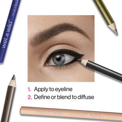 wet n wild Color Icon Kohl Eyeliner Pencil - Rich Hyper-Pigmented Color, Smooth Creamy Application, Long-Wearing Matte Finish Versatility, Cruelty-Free - Baby's Got Black wet n wild