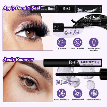 B&Q Fluffy Lash Clusters Kit 100D+200D 0.05MM Dramatic Eyelash Clusters Kit B&Qaugen