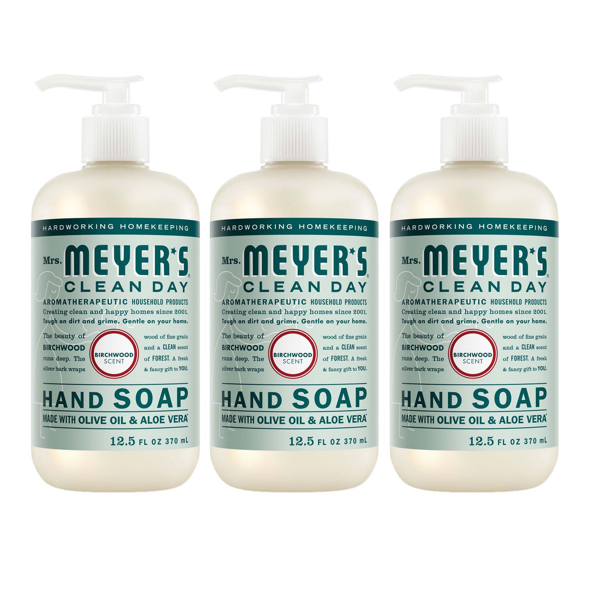 MRS. MEYER'S CLEAN DAY Liquid Hand Soap, Birchwood, 12.5 fl oz, 3 Pack Mrs. MEYER'S