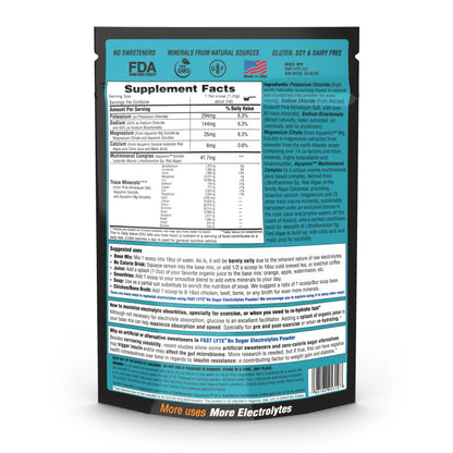 FAST LYTE No Sugar Electrolytes Powder in the Raw | Mix in Coffee, Soup, Juice, Water, Smoothies, Broth, Anything | No Sweeteners or Flavorings | Keto & Sugar Free | Non-GMO & Vegan FAST LYTE