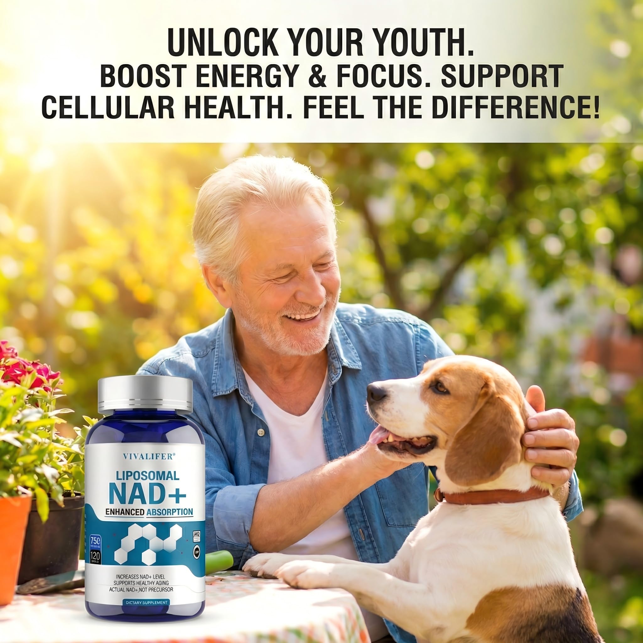 Liposomal NAD+ Supplement 750mg - 120 Capsules NMN Alternative Superior Absorption & Bioavailability -True Nicotinamide Adenine Dinucleotide for Cellular Energy, DNA Repair Support & Healthy Aging DQQI buy australia supplements