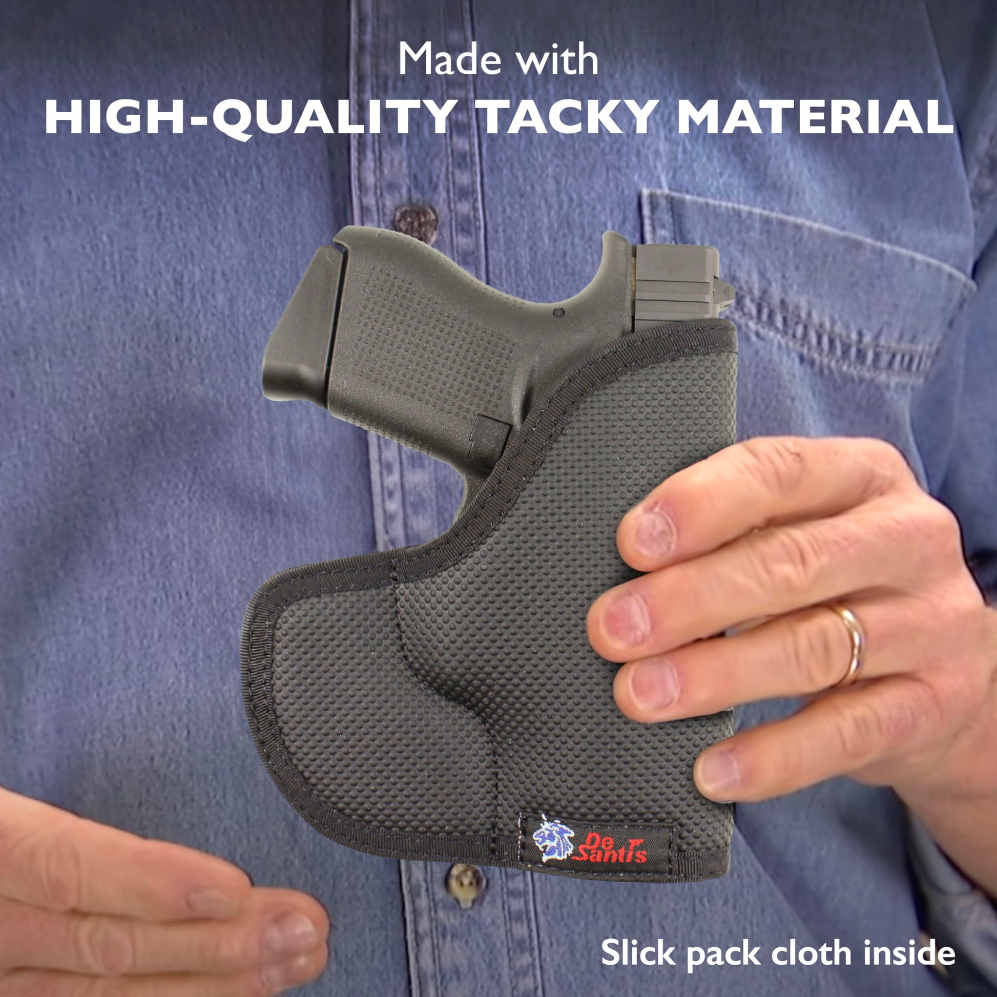 DeSantis Nemesis - Gun Pocket Holsters for Concealed Carry, Concealed Pocket Holster for Pistols, Revolvers, Soft, Designed for Comfort & Discreet Carry, Ambidextrous Gsupps Australia