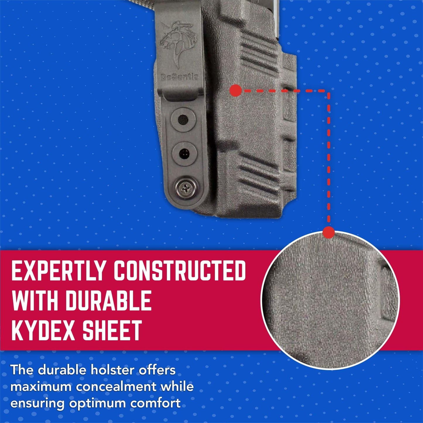 DeSantis Slim-Tuk - IWB Holster for Men and Women, Pistol Holster for Concealed Carry, Suitable for Appendix Wear, Ambidextrous, Made with Kydex, Adjustable Tension, Tuckable 360 C-Clip Gsupps Australia