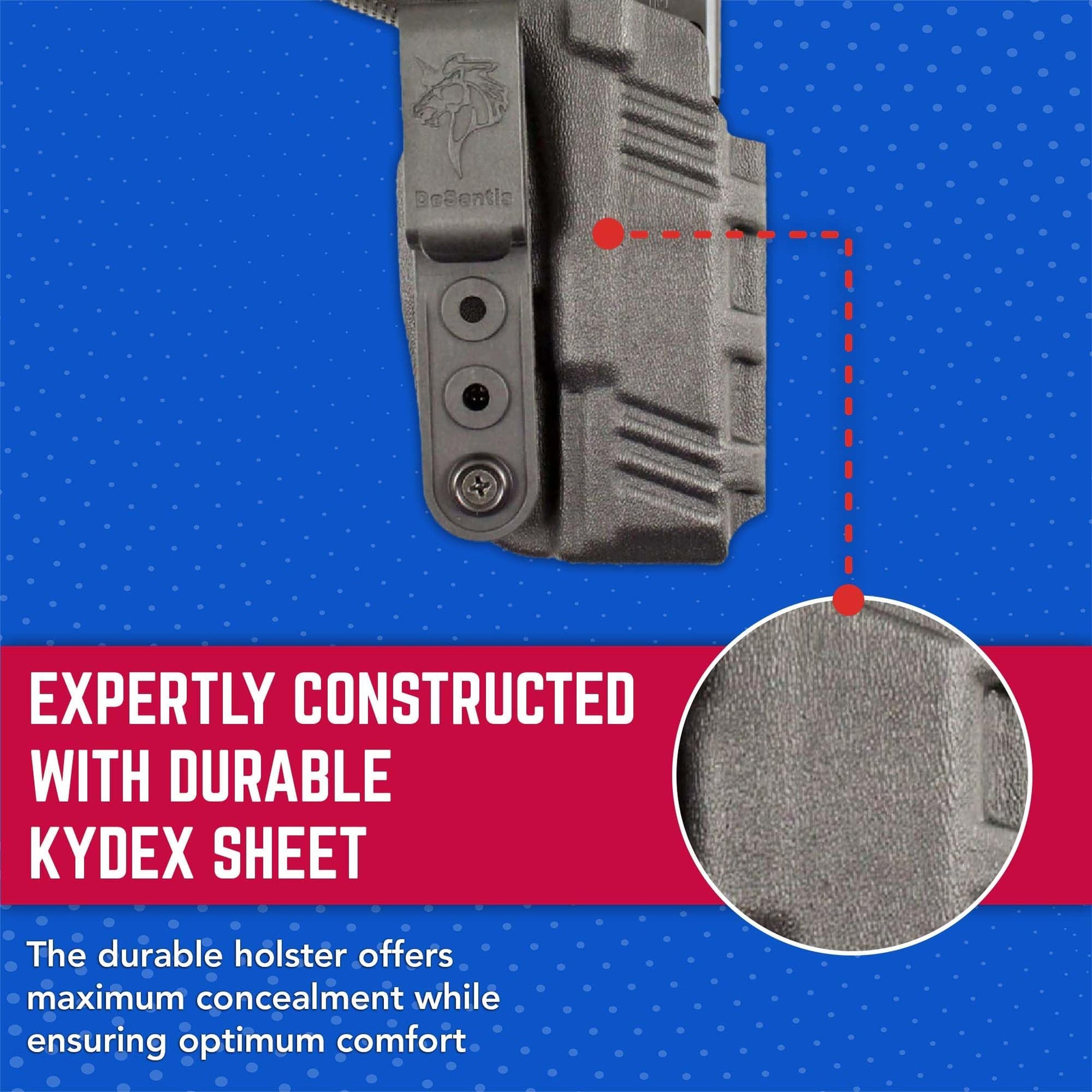 DeSantis Slim-Tuk - IWB Holster for Men and Women, Pistol Holster for Concealed Carry, Suitable for Appendix Wear, Ambidextrous, Made with Kydex, Adjustable Tension, Tuckable 360 C-Clip Gsupps Australia