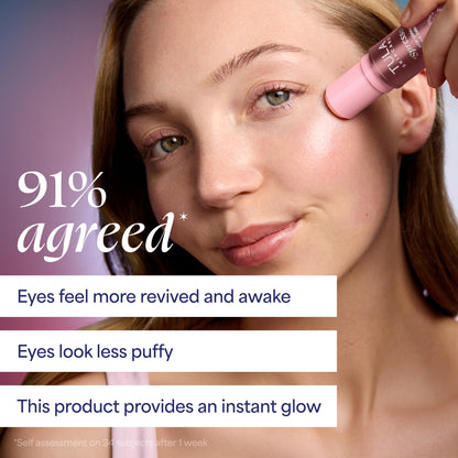TULA Skin Care Spresso Energizing Eye Balm, Rose Glow - Energizing & Hydrating Caffeine Under Eye Treatment for Dark Circles, Portable and Perfect to Use On-the-go, 0.35 oz. TULA