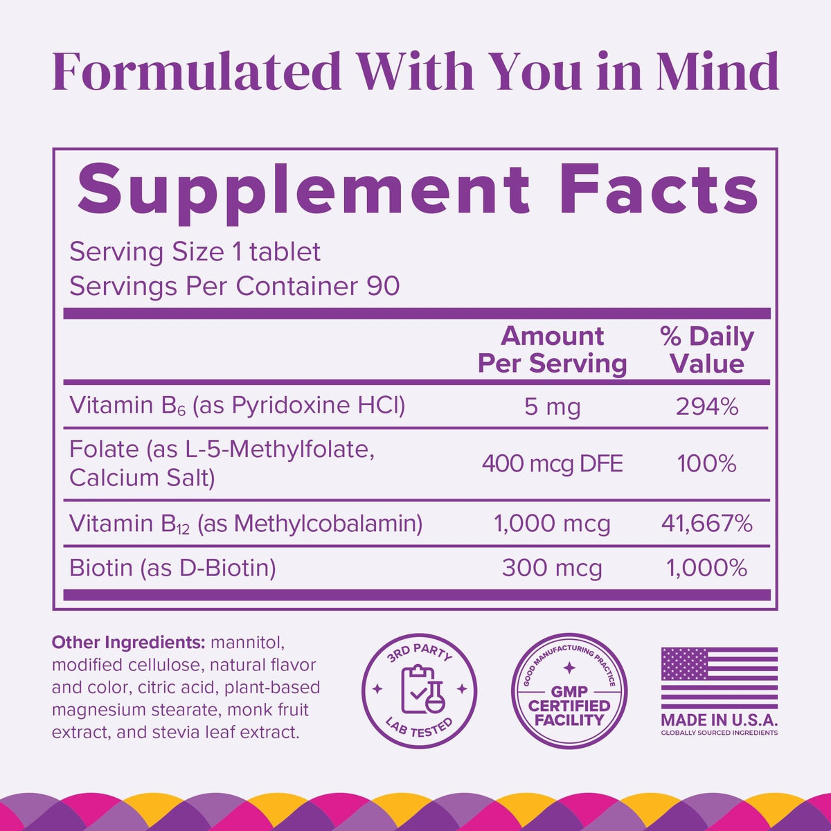BariMelts Vitamin B12 Plus, 90 Fast-Dissolving Tablets (3-Month Supply), Sugar-Free Bariatric Vitamins for Women, Includes B12, B6 BariMelts