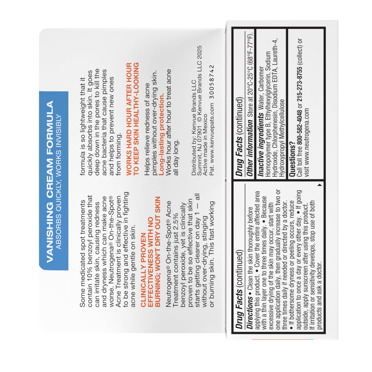 Neutrogena On-The-Spot Acne Spot Treatment Cream, 0.75 oz Neutrogena