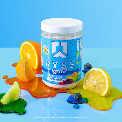 RYSE Loaded Pre Workout Powder - Strawberry Squeeze - Daily Pre-Workout for Men & Women with 390mg Caffeine, Beta Alanine, and Citrulline for Pump, Focus, and Energy - 30 Servings