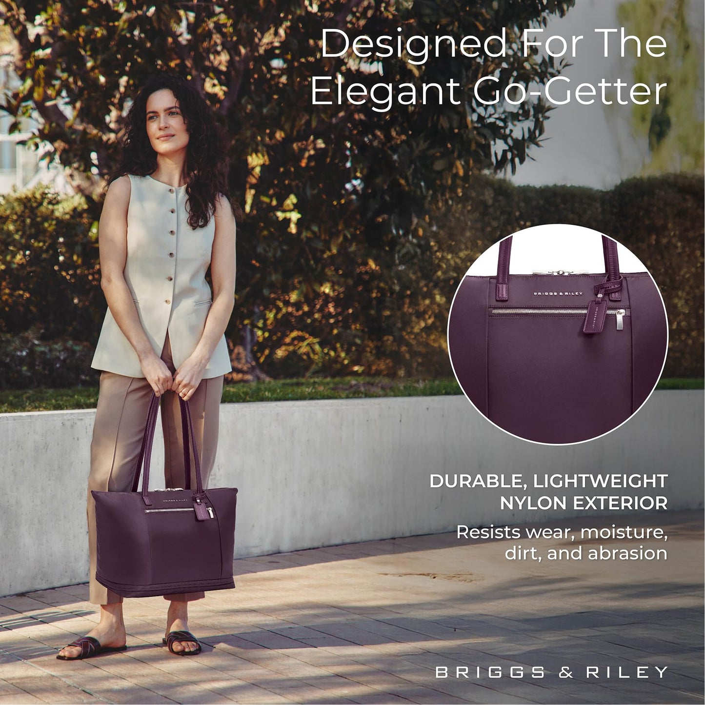 Briggs & Riley Expandable Tote Bag - Nylon Handbag with 4" Expansion, Smooth Zipper, Fits 13" Laptop - Rhapsody Collection Gsupps Australia